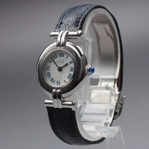 MINT CARTIER BLUE ROMAN NUMERAL 925 SILVER WITH GIFT BAG AND BOX main image 6